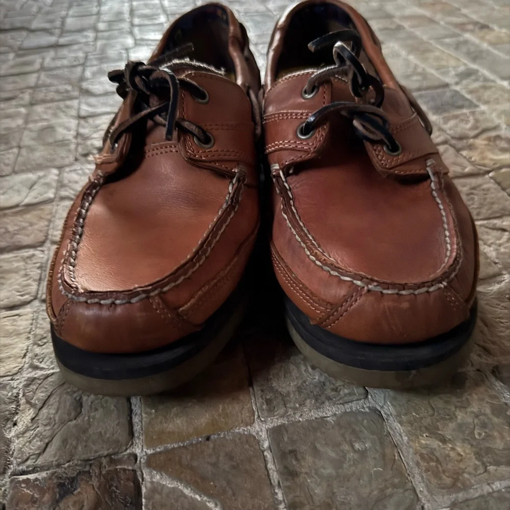 Timberlands Men's Brown Leather Boat Shoes
